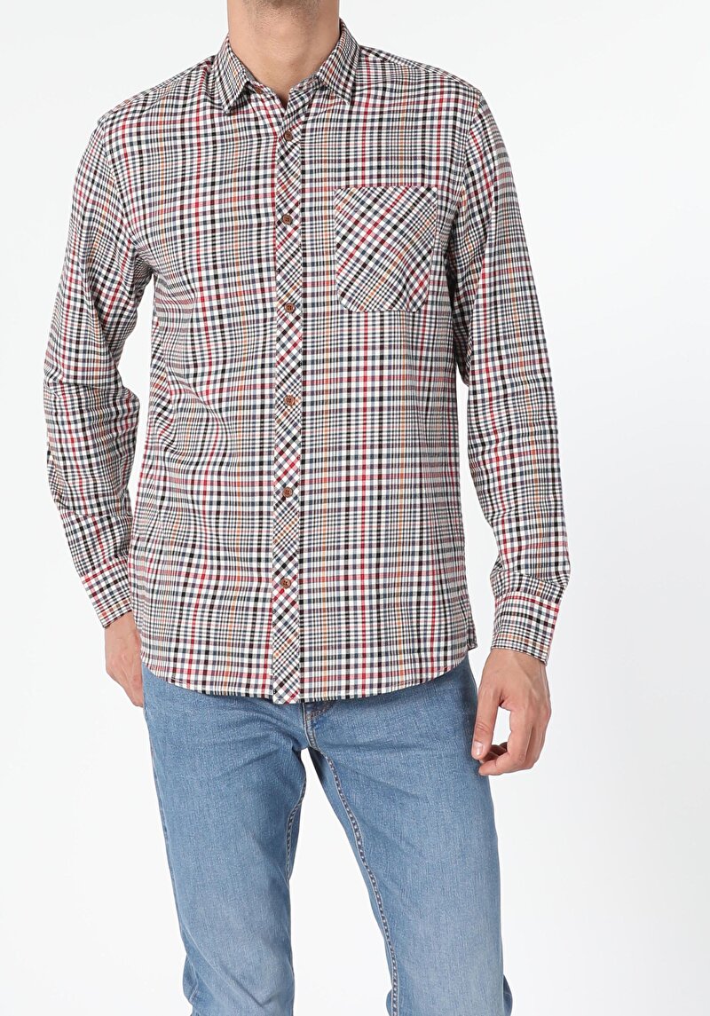 Зображення Сорочка З Довгим Рукавом Чоловіча Коричнева  Cl1054978