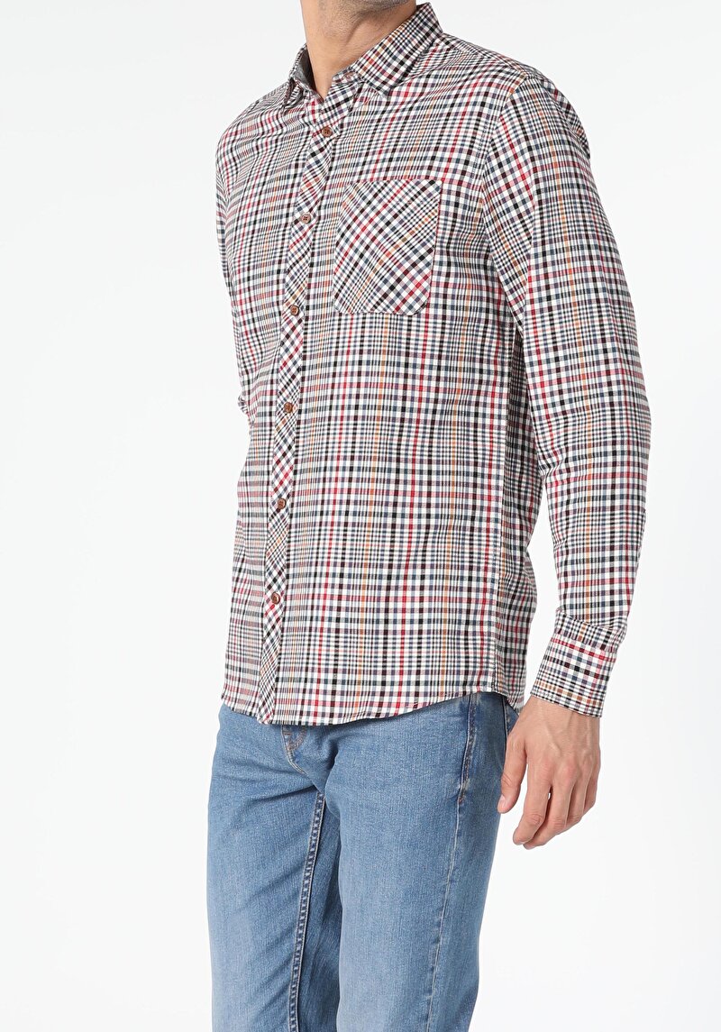 Показати інформацію про Сорочка З Довгим Рукавом Чоловіча Коричнева  Cl1054978