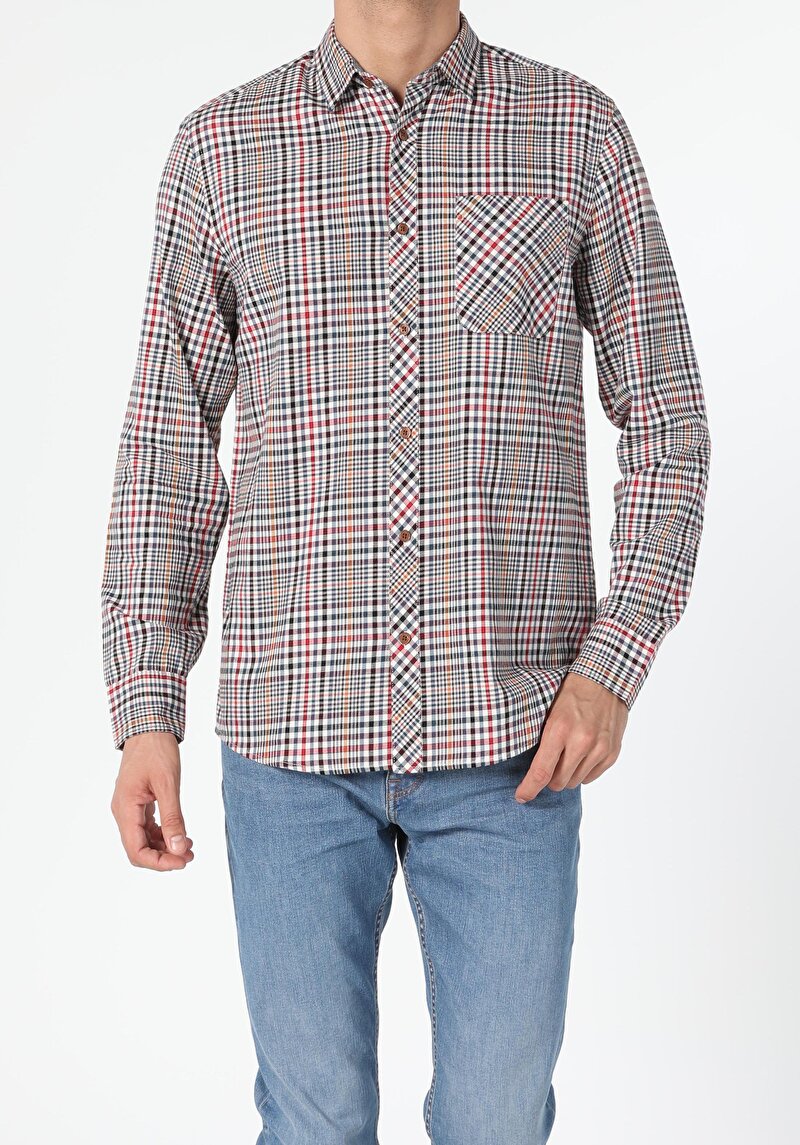 Показати інформацію про Сорочка З Довгим Рукавом Чоловіча Коричнева  Cl1054978