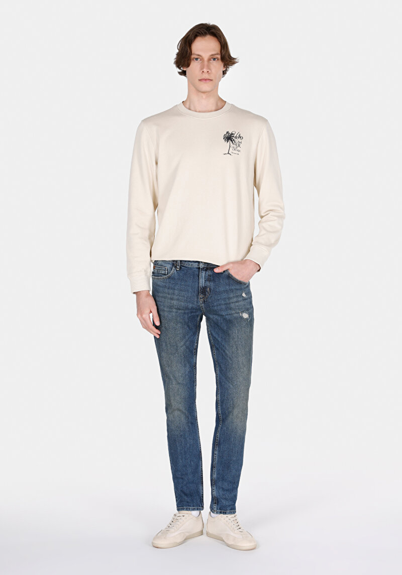 Зображення 044 Karl Джинси Чоловічі Блакитні Прямого Крою Cl1072206