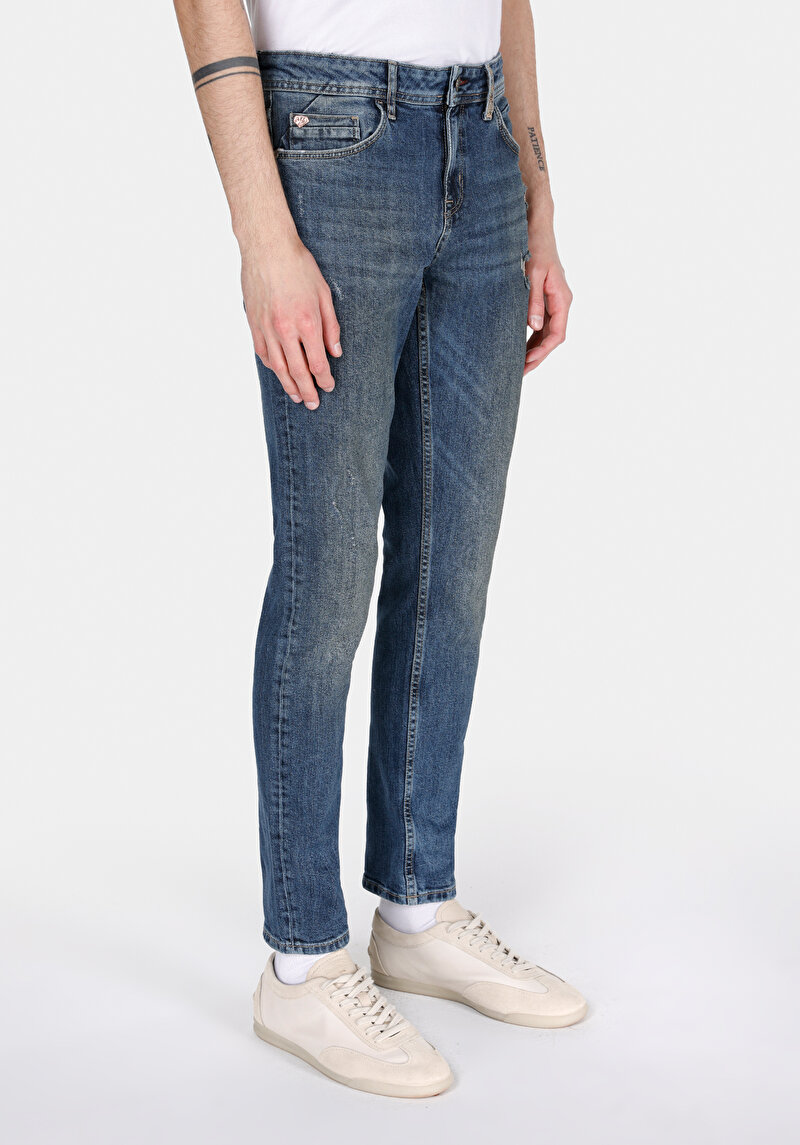 Зображення 044 Karl Джинси Чоловічі Блакитні Прямого Крою Cl1072206