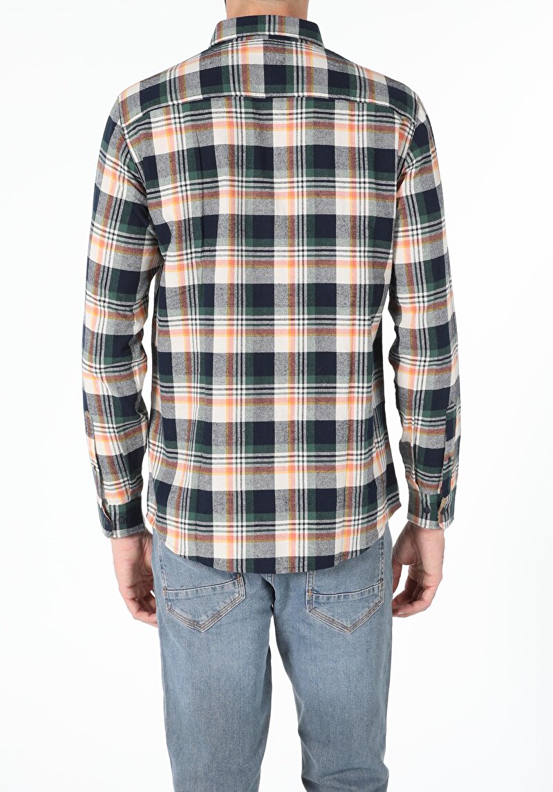 Показати інформацію про Сорочка З Довгим Рукавом Чоловіча Зелена  Cl1055594