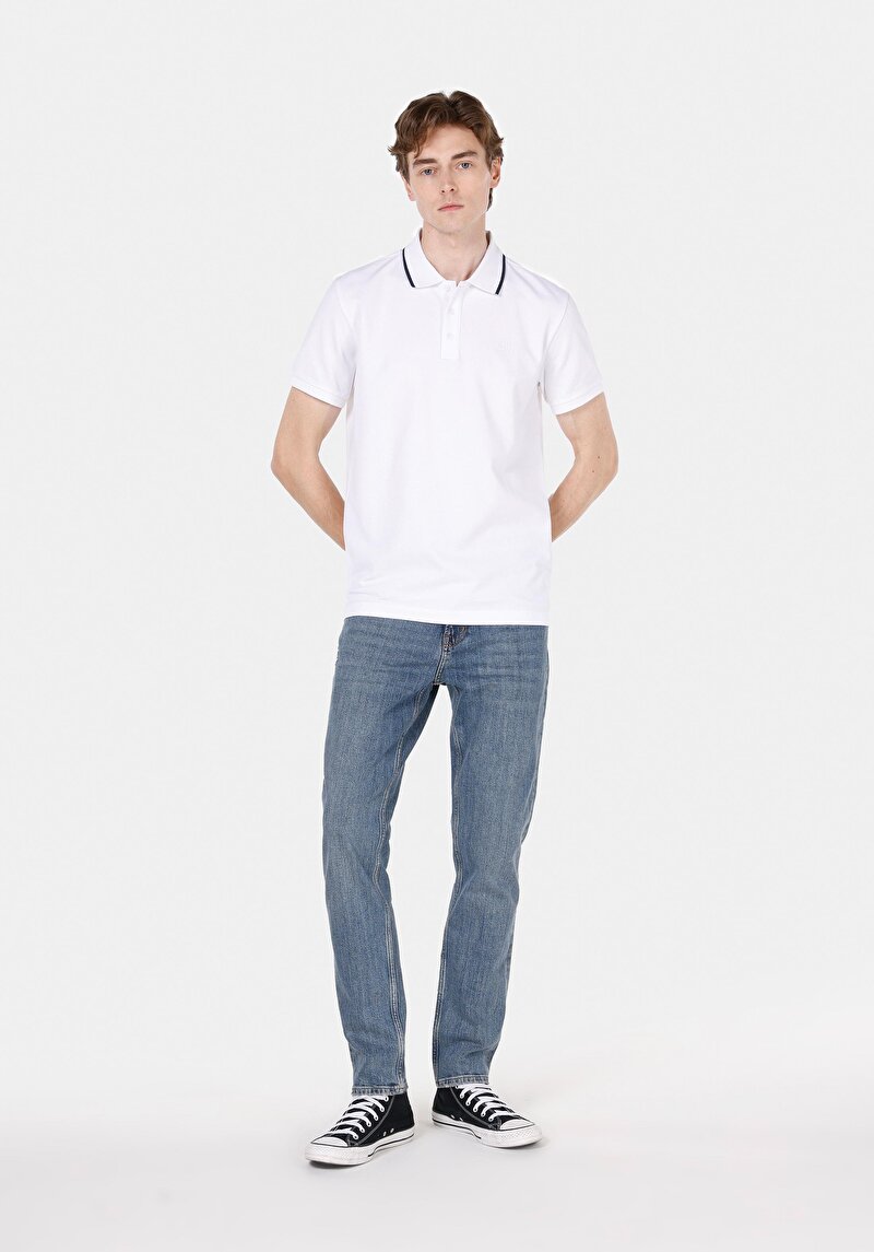 Зображення 044 Karl Джинси Чоловічі Блакитні Прямого Крою Cl1072207