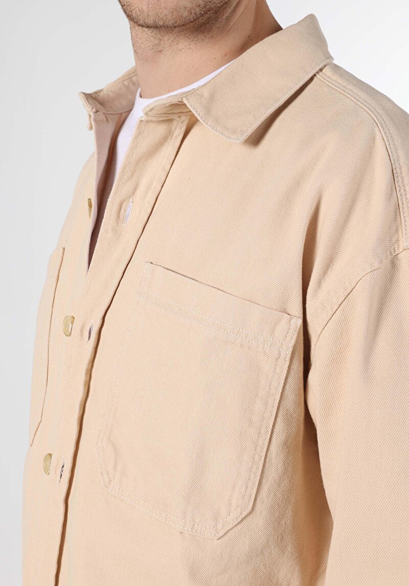 Показати інформацію про Сорочка З Довгим Рукавом Чоловіча Бежева  Cl1064566