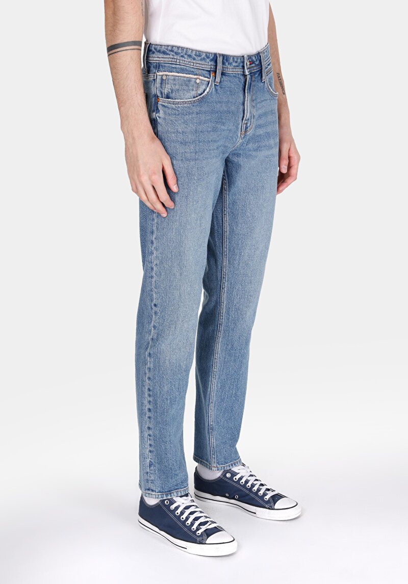 Зображення 044 Karl Джинси Чоловічі Блакитні Прямого Крою Cl1072223