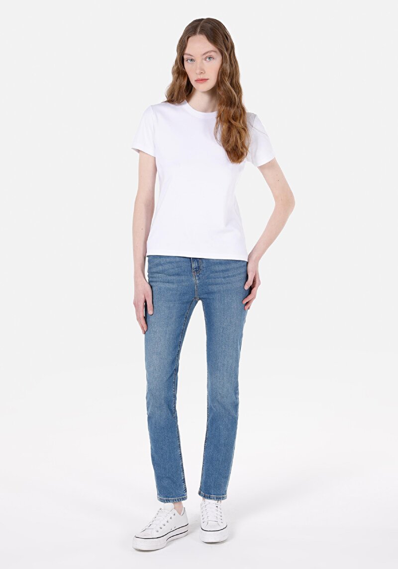 Зображення 703 Carla Джинси Жіночі Блакитні Вузького Крою Cl1072254