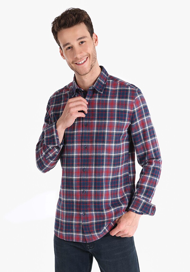 Зображення Сорочка З Довгим Рукавом Чоловіча Синя  Cl1066328