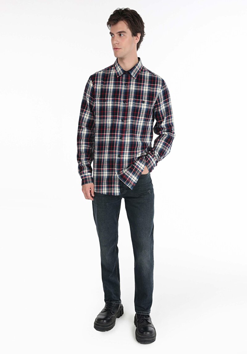 Показати інформацію про Сорочка З Довгим Рукавом Чоловіча Блакитна  Cl1064640