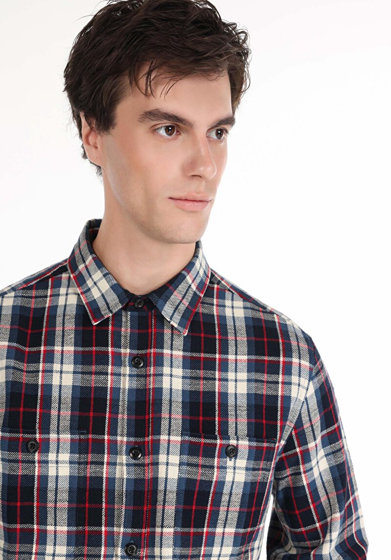 Показати інформацію про Сорочка З Довгим Рукавом Чоловіча Блакитна  Cl1064640