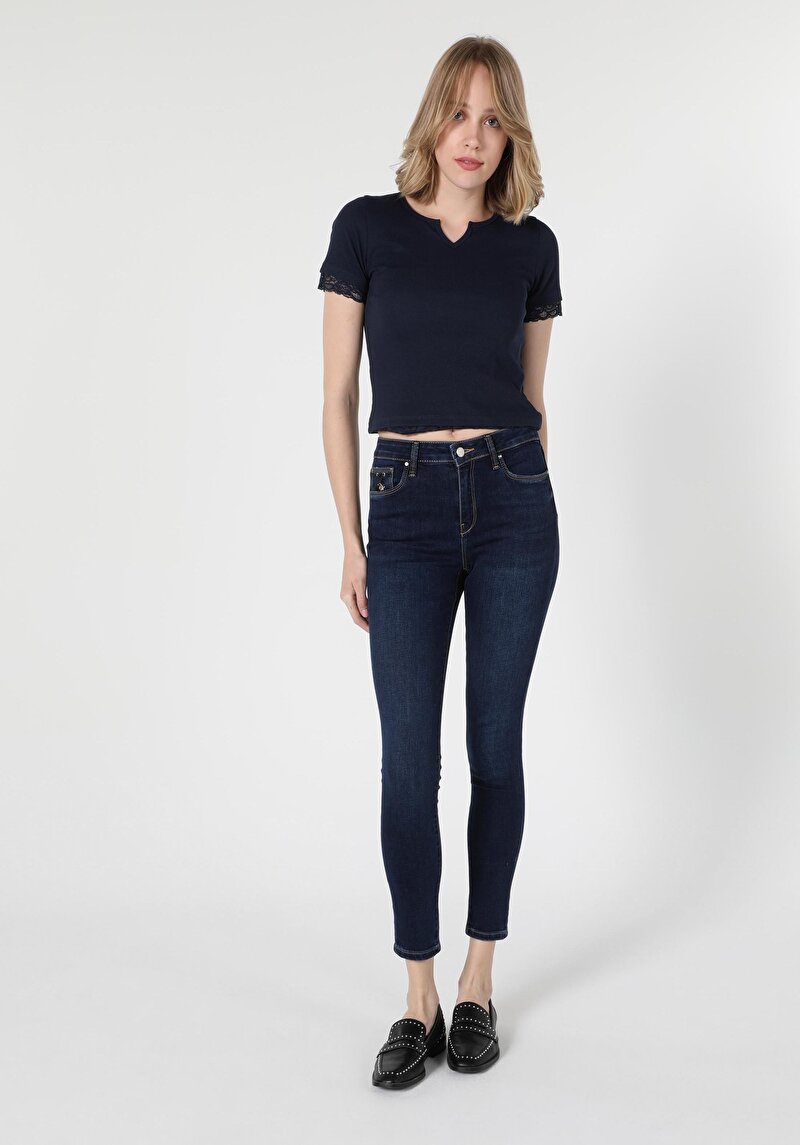 Показати інформацію про 759 Lara Джинси Жіночі Блакитні Супер Вузького Крою Cl1056571