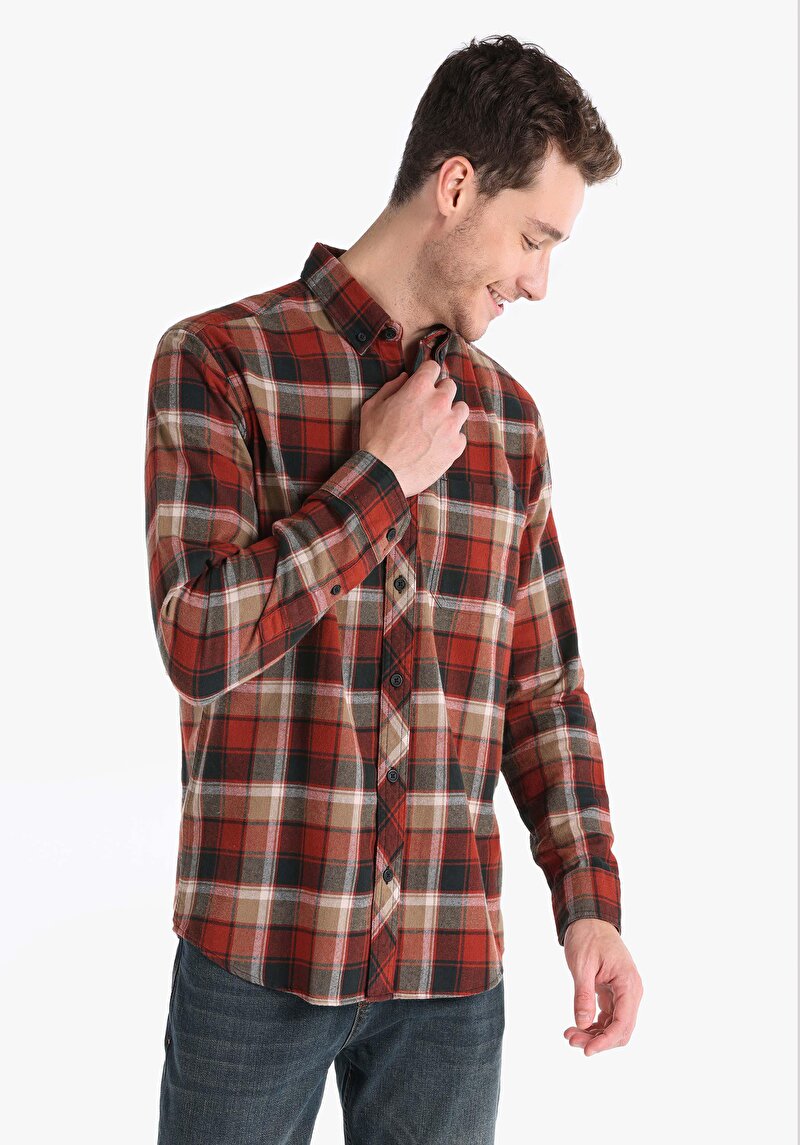 Зображення Сорочка З Довгим Рукавом Чоловіча Помаранчева  Cl1064654