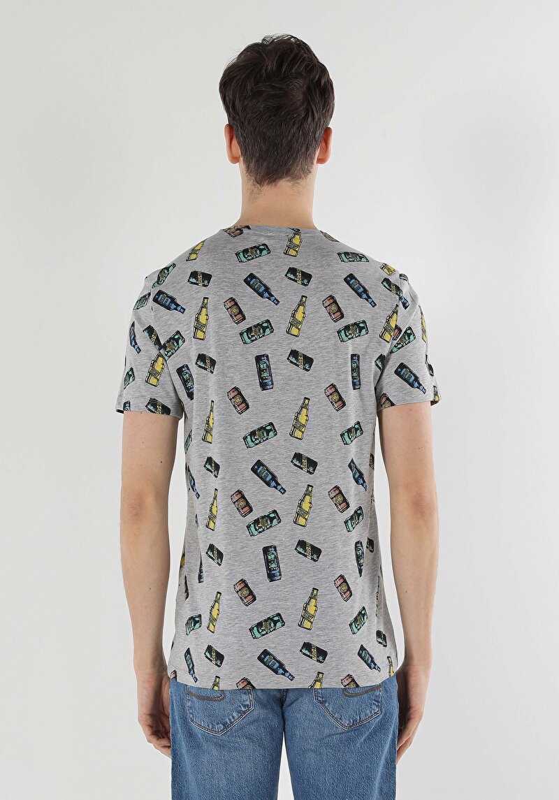 Показати інформацію про Футболка З Коротким Рукавом Чоловіча Сіра  Cl1057533