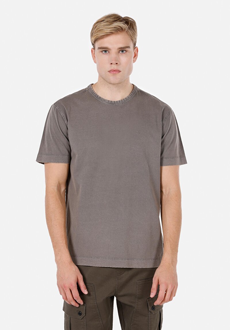 Зображення Футболка З Коротким Рукавом Чоловіча Коричнева  Cl1072305