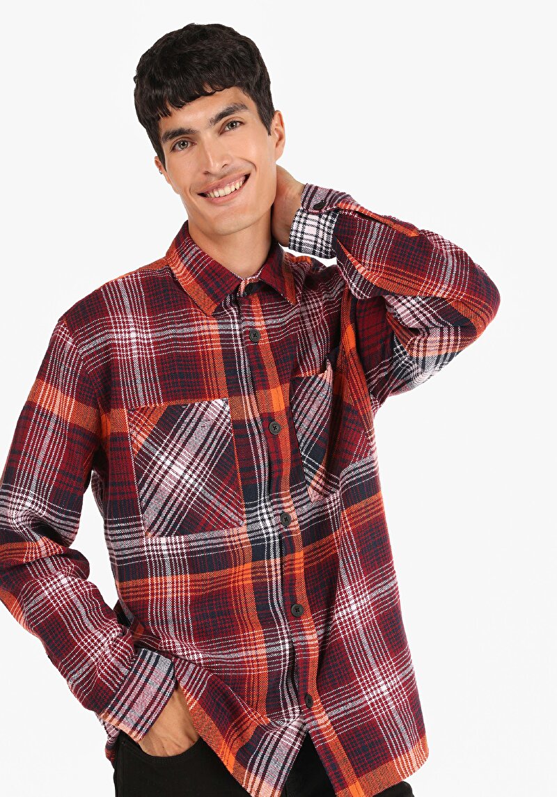 Зображення Сорочка З Довгим Рукавом Чоловіча Червона Cl1064678