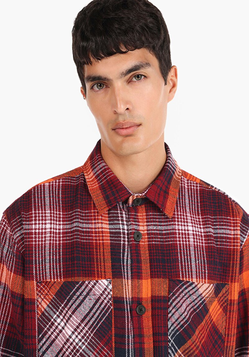 Показати інформацію про Сорочка З Довгим Рукавом Чоловіча Червона  Cl1064678