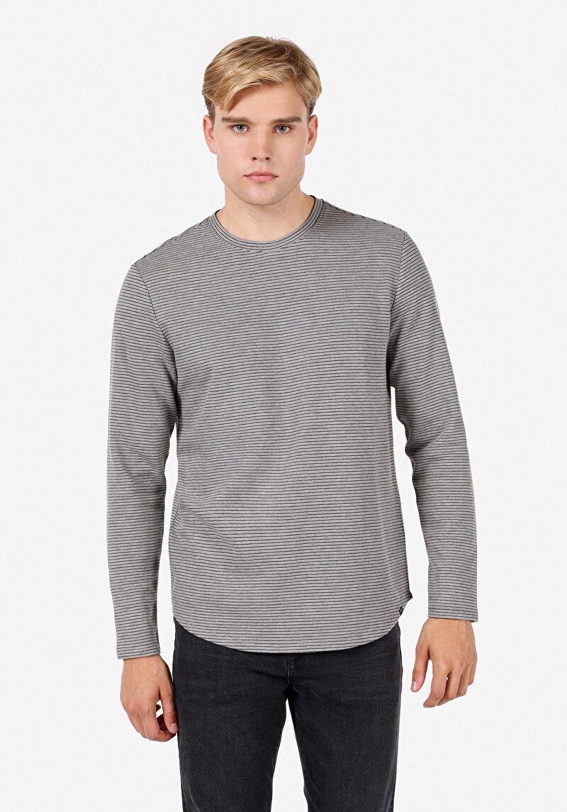 Зображення Футболка З Довгим Рукавом Чоловіча Сіра Cl1072310