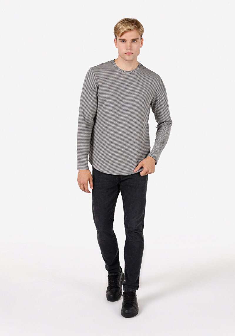 Показати інформацію про Футболка З Довгим Рукавом Чоловіча Сіра  Cl1072310