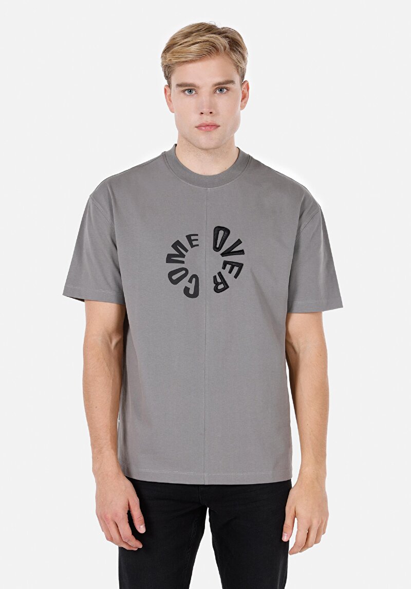Зображення Футболка З Коротким Рукавом Чоловіча Сіра  Cl1072311