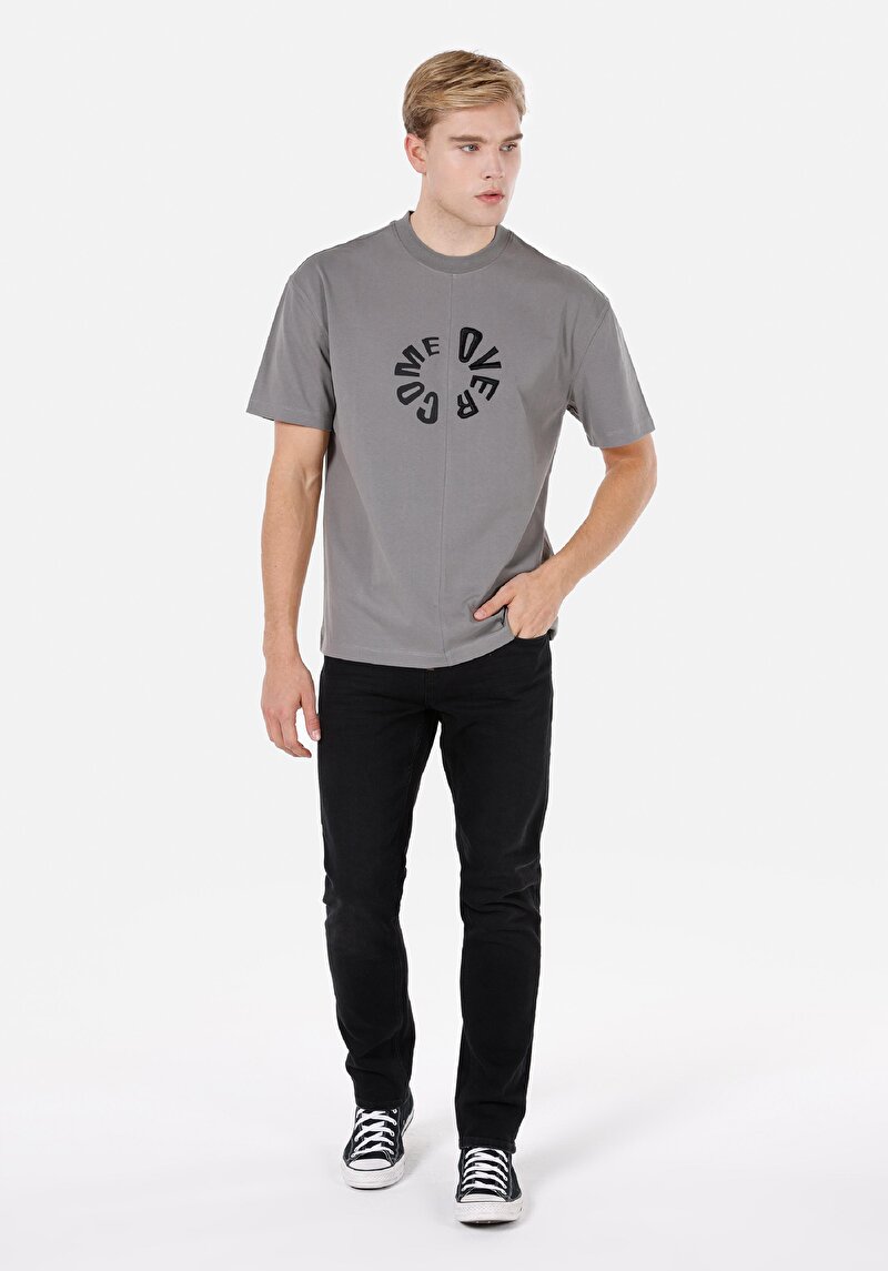 Показати інформацію про Футболка З Коротким Рукавом Чоловіча Сіра  Cl1072311