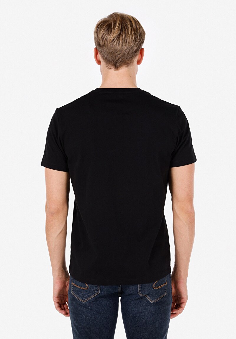 Показати інформацію про Футболка З Коротким Рукавом Чоловіча Чорна  Cl1072313