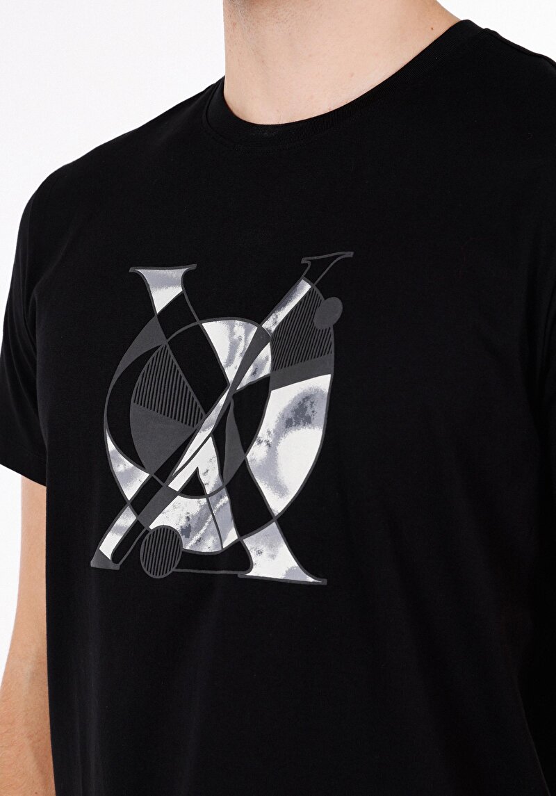 Показати інформацію про Футболка З Коротким Рукавом Чоловіча Чорна  Cl1072313