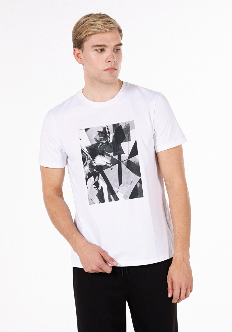 Зображення Футболка З Коротким Рукавом Чоловіча Біла  Cl1072314