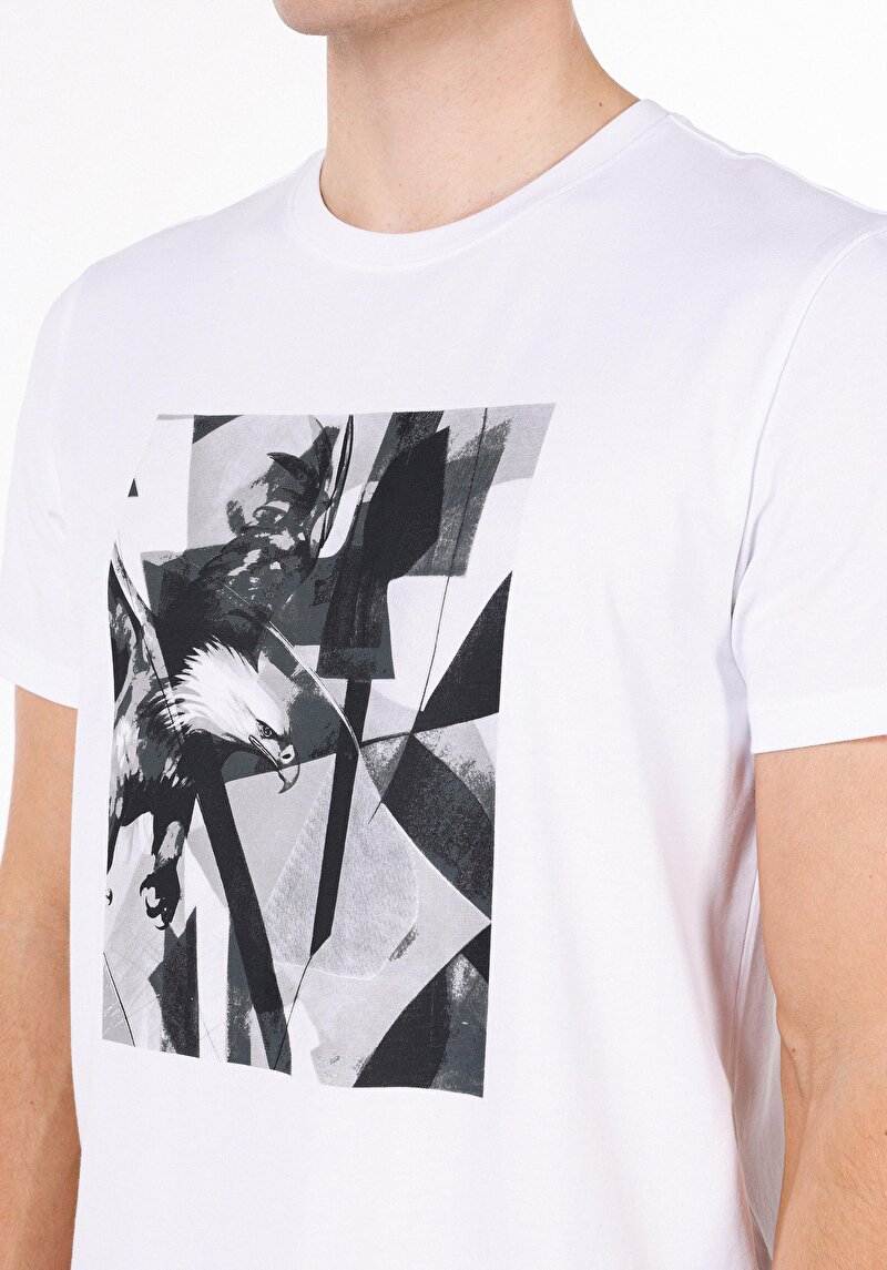 Показати інформацію про Футболка З Коротким Рукавом Чоловіча Біла  Cl1072314