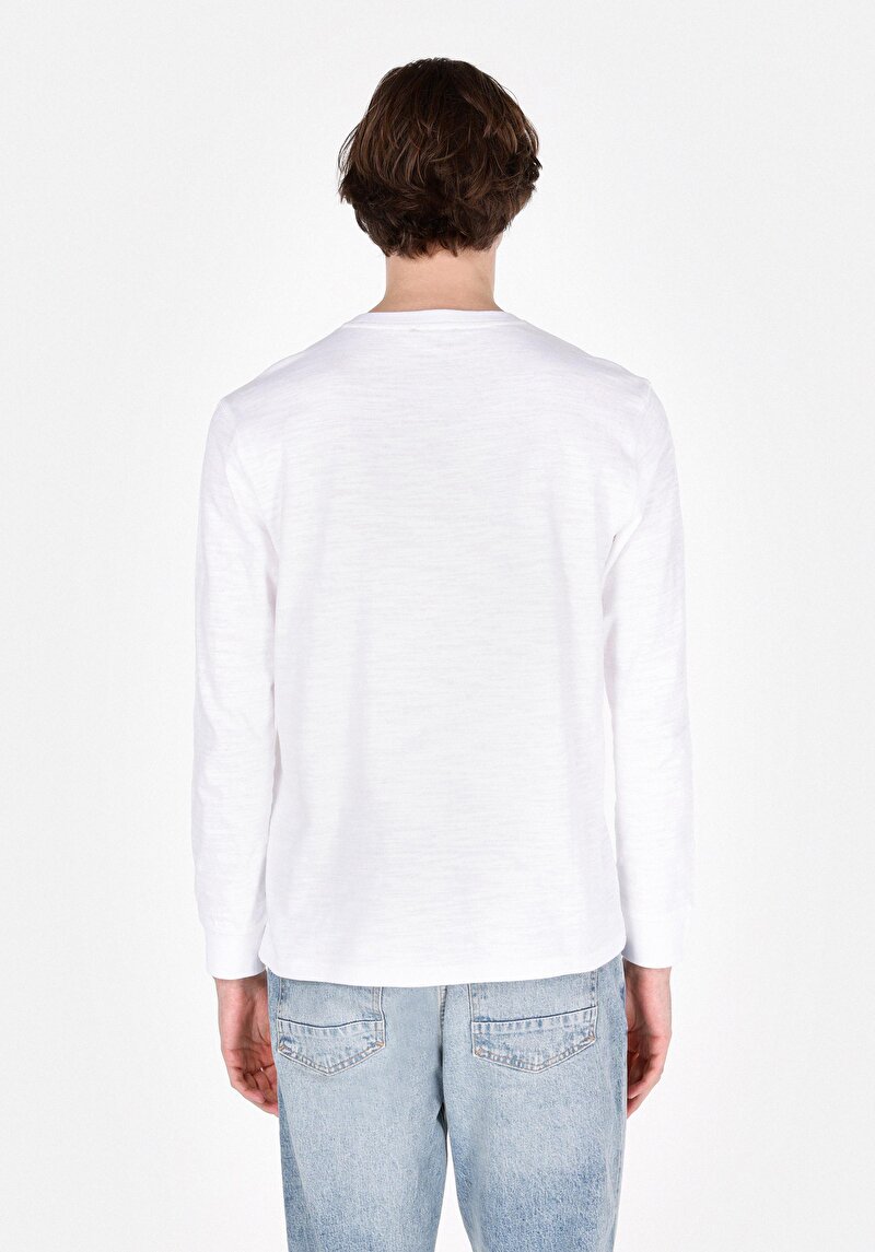 Показати інформацію про Футболка З Довгим Рукавом Чоловіча Біла  Cl1072327