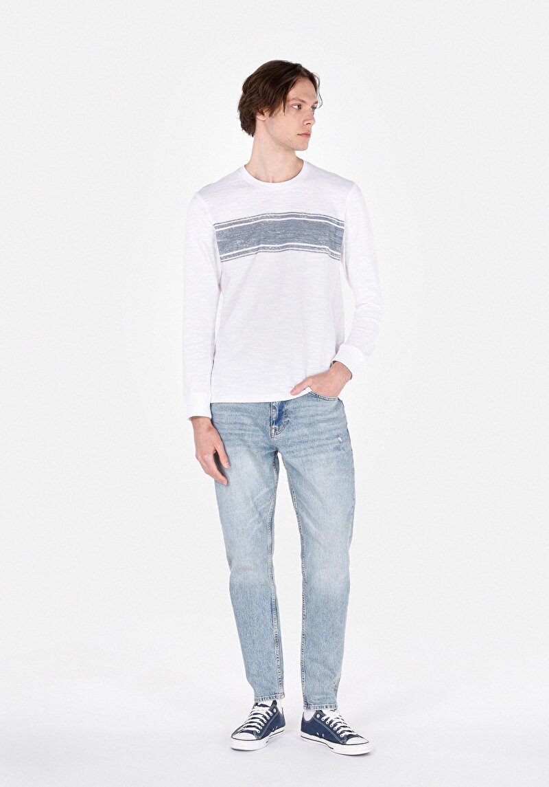 Показати інформацію про Футболка З Довгим Рукавом Чоловіча Біла  Cl1072327