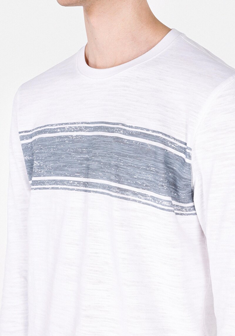 Показати інформацію про Футболка З Довгим Рукавом Чоловіча Біла  Cl1072327