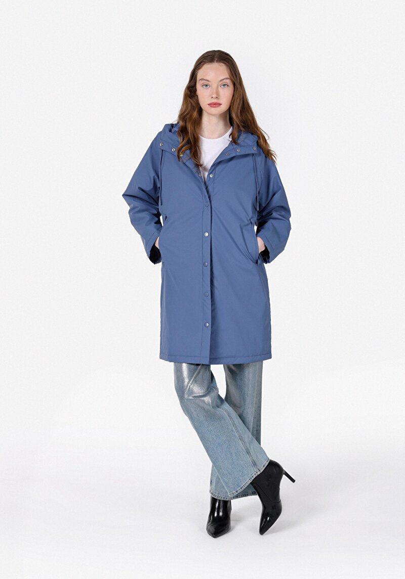 Зображення Куртка З Еко-шкіри Жіноча Блакитна  Cl1072349