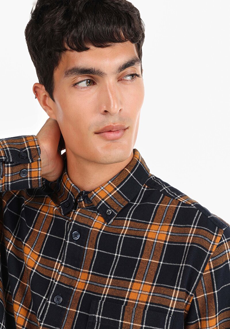 Показати інформацію про Сорочка З Довгим Рукавом Чоловіча Синя  Cl1064812