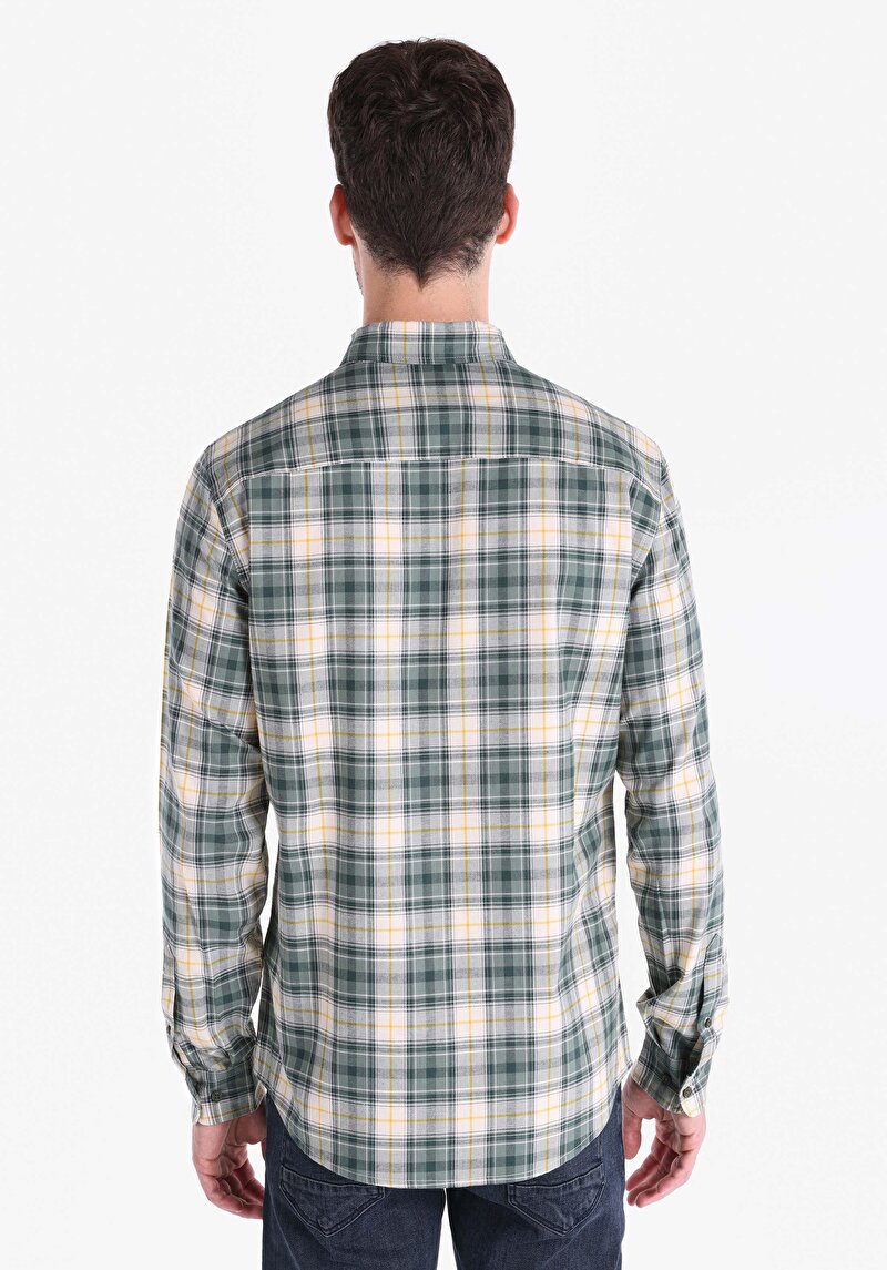 Показати інформацію про Сорочка З Довгим Рукавом Чоловіча Зелена  Cl1064819