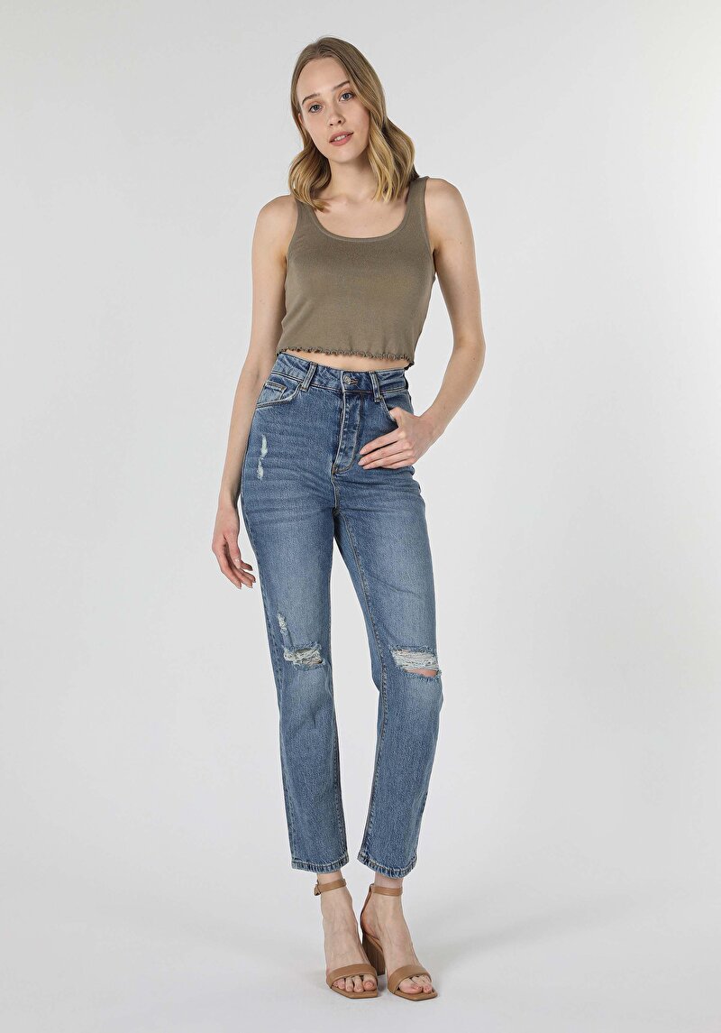 Зображення 884 Lauren Джинси Жіночі Сині Прямого Крою Cl1058564