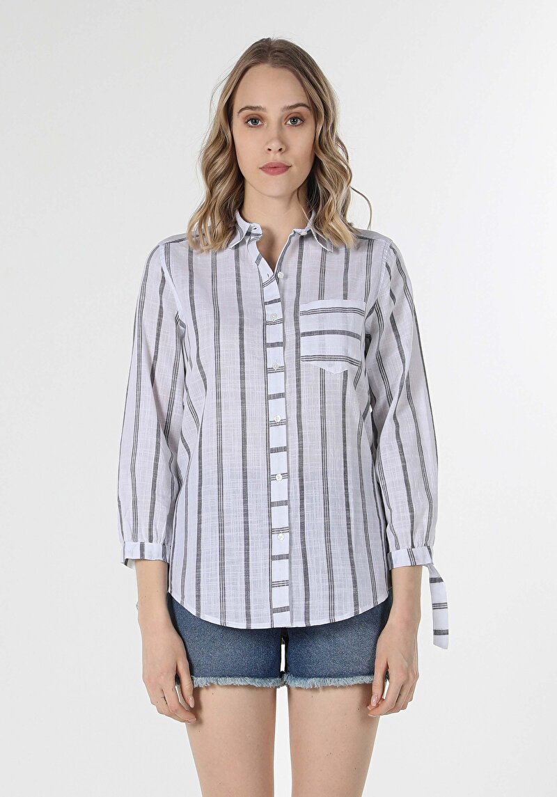 Показати інформацію про Сорочка З Довгим Рукавом Жіноча Біла  Cl1058729