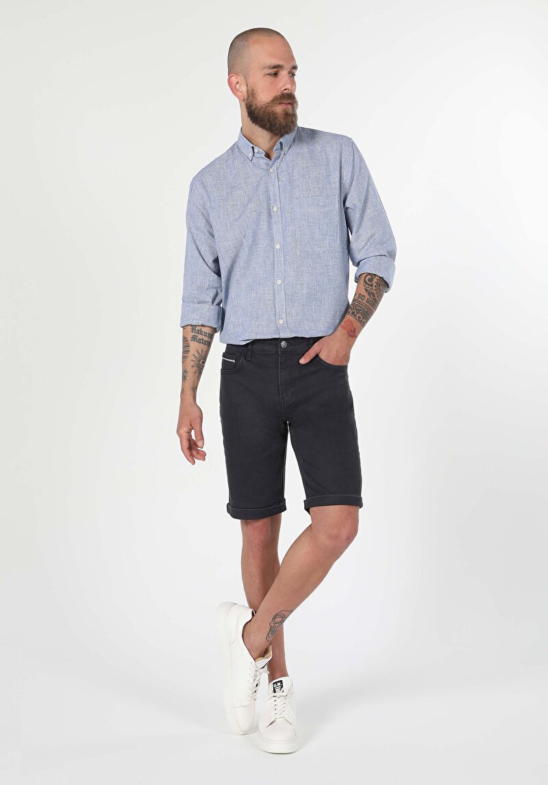 Зображення Сорочка З Довгим Рукавом Чоловіча Блакитна  Cl1058812