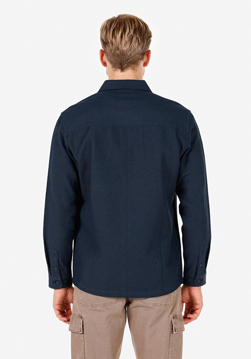 Показати інформацію про Сорочка З Довгим Рукавом Чоловіча Синя  Cl1064878