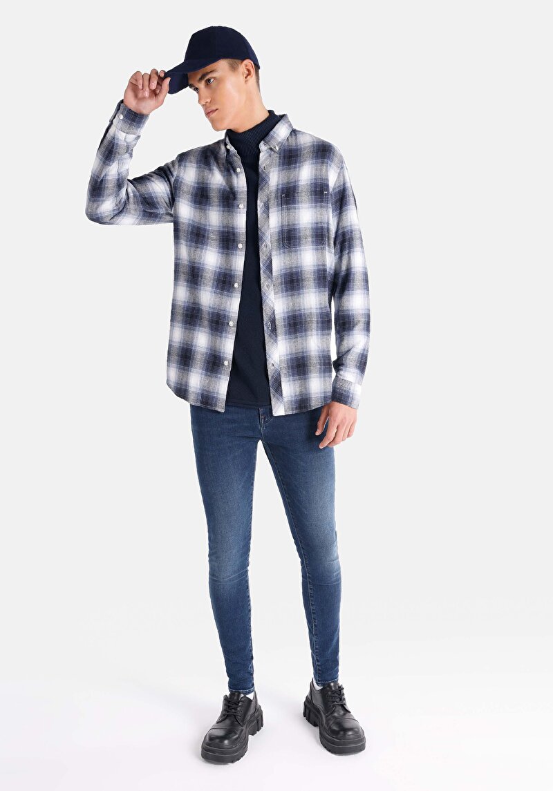 Показати інформацію про Сорочка З Довгим Рукавом Чоловіча Блакитна  Cl1064910