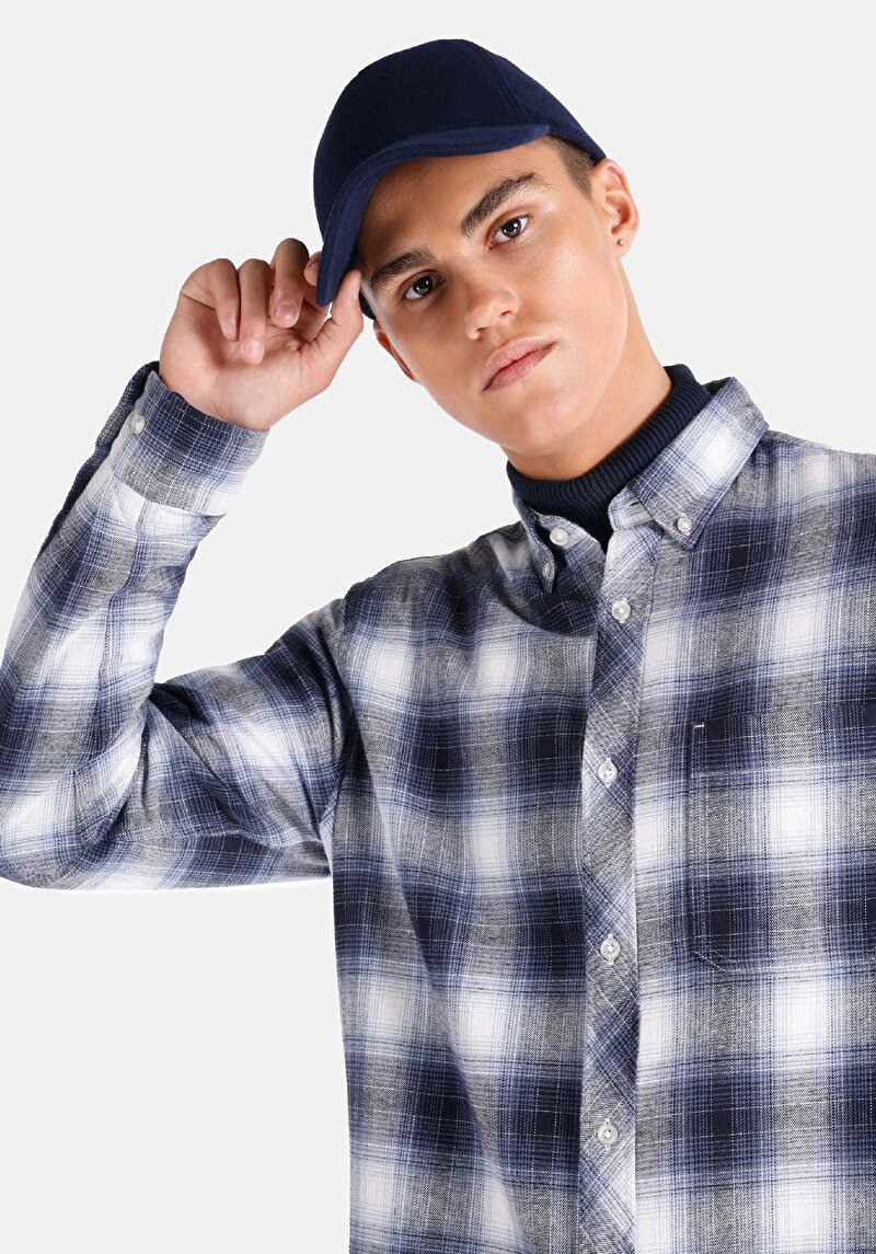 Показати інформацію про Сорочка З Довгим Рукавом Чоловіча Блакитна  Cl1064910