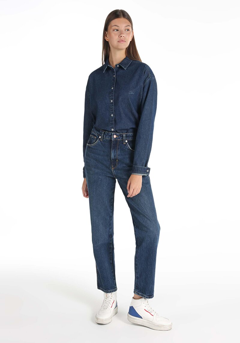 Зображення 884 Lauren Джинси Жіночі Блакитні Прямого Крою Cl1066405