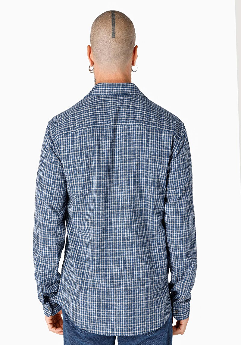 Показати інформацію про Сорочка З Довгим Рукавом Чоловіча Блакитна  Cl1064918