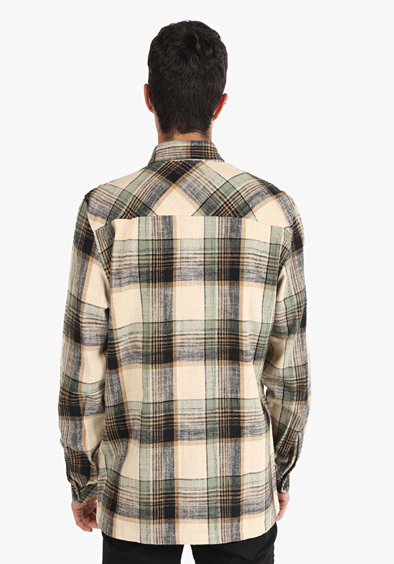 Показати інформацію про Сорочка З Довгим Рукавом Чоловіча Зелена  Cl1064920