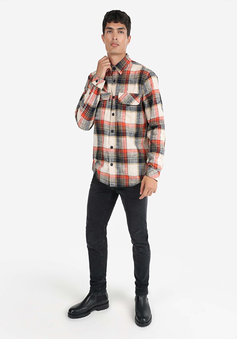 Зображення Сорочка З Довгим Рукавом Чоловіча Помаранчева Cl1064920