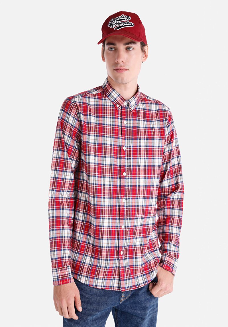 Зображення Сорочка З Довгим Рукавом Чоловіча Червона Cl1064995