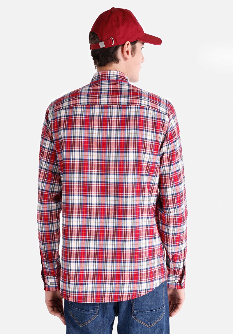 Показати інформацію про Сорочка З Довгим Рукавом Чоловіча Червона  Cl1064995