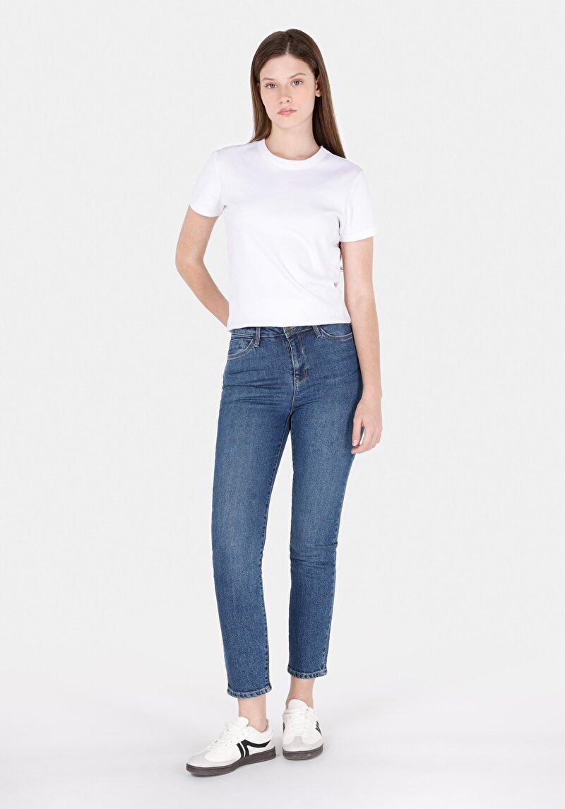 Зображення 703 Carla Джинси Жіночі Блакитні Вузького Крою Cl1072454