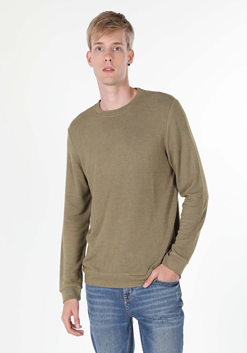 Зображення Футболка З Довгим Рукавом Чоловіча Зелена  Cl1059906