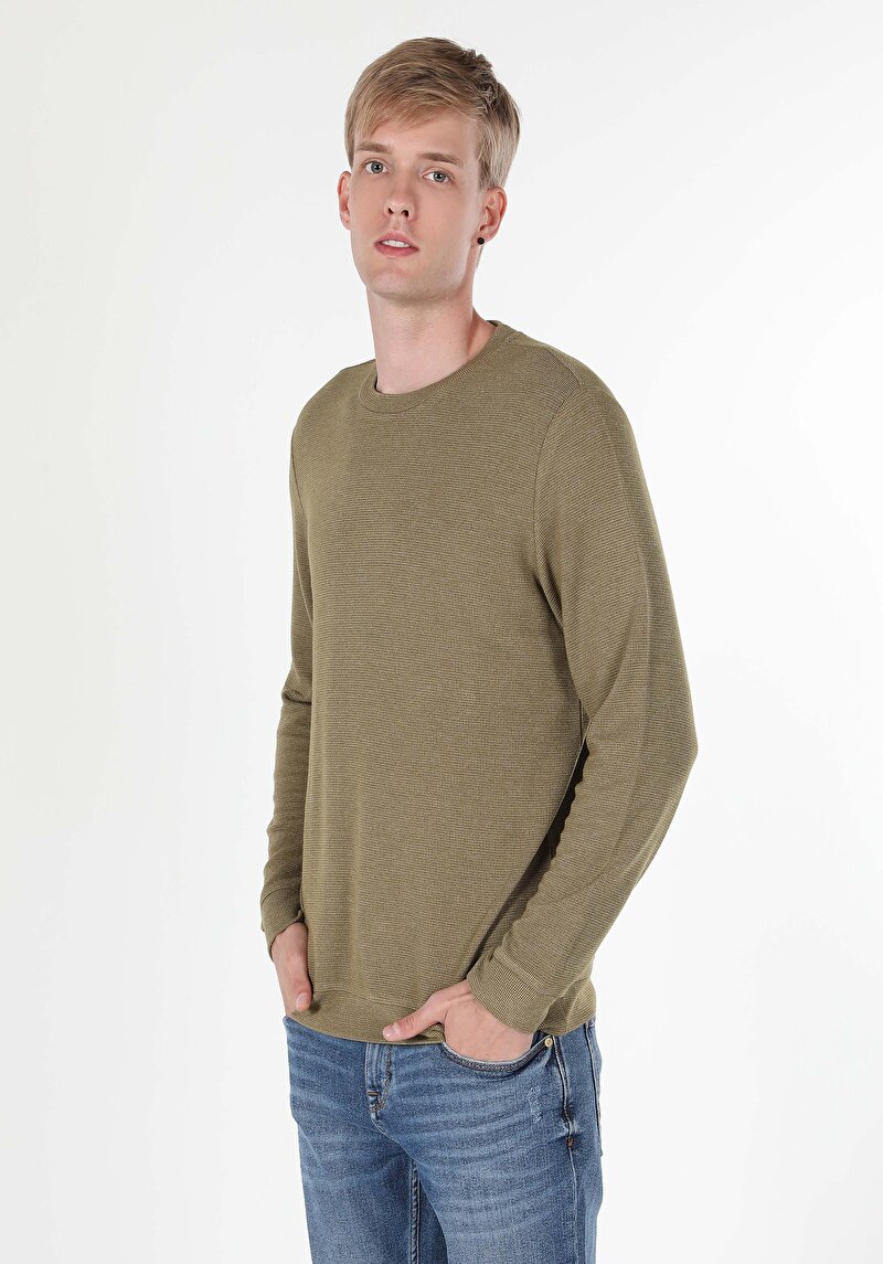 Показати інформацію про Футболка З Довгим Рукавом Чоловіча Зелена  Cl1059906