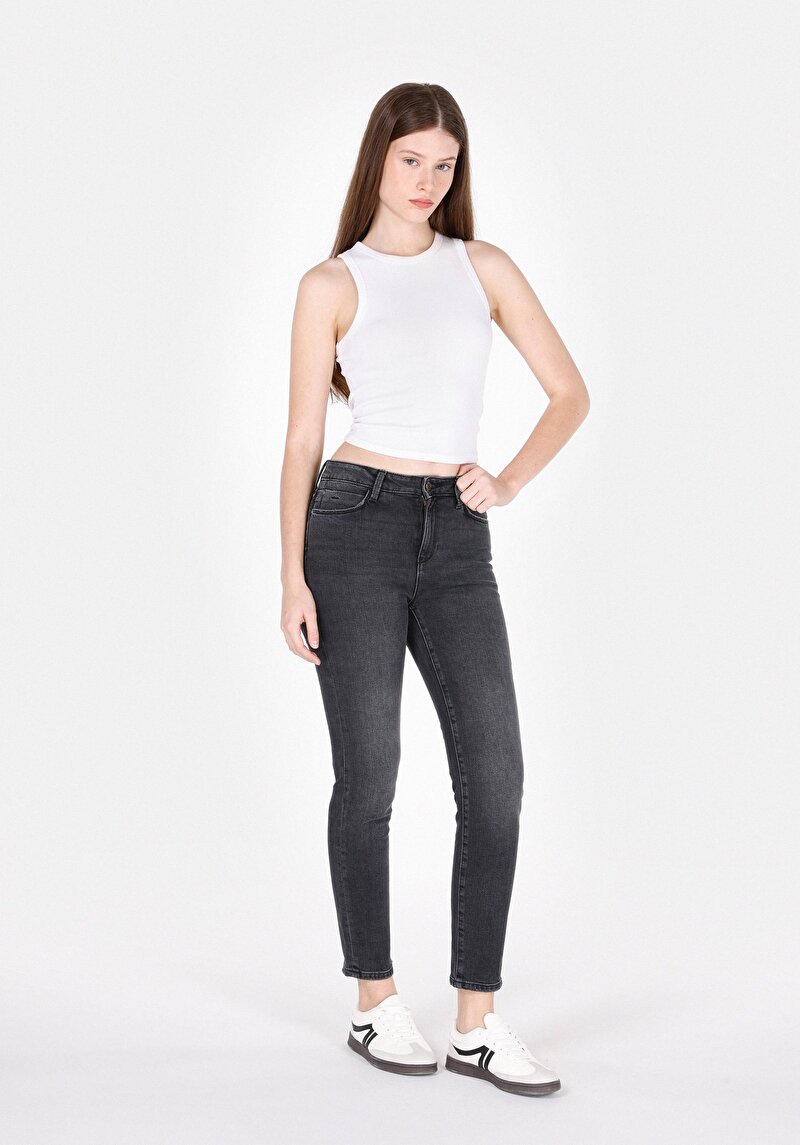 Зображення 703 Carla Джинси Жіночі Чорні Вузького Крою Cl1072458