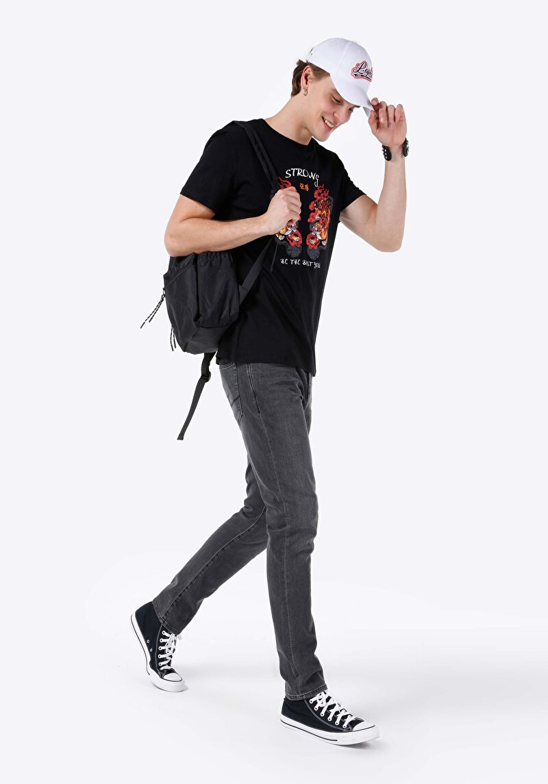 Зображення 044 Karl Джинси Чоловічі Блакитні Прямого Крою Cl1068571